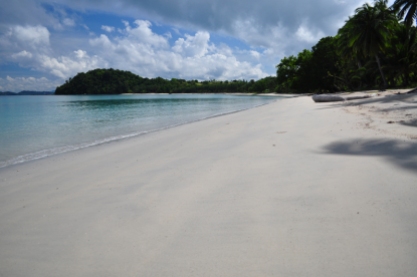 Walking on Tangdan's powdery off-white-close-to-beige sand makes you miss...