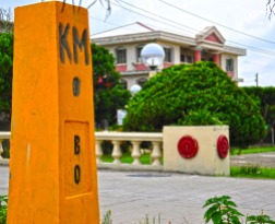 Located at the heart of Basco, fronting the Casa Real, this sign marks the spot where all distances in the whole Batanes Isles is measured from.